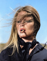 Brigitte Bardot Smoking a cigar (colourised edition)