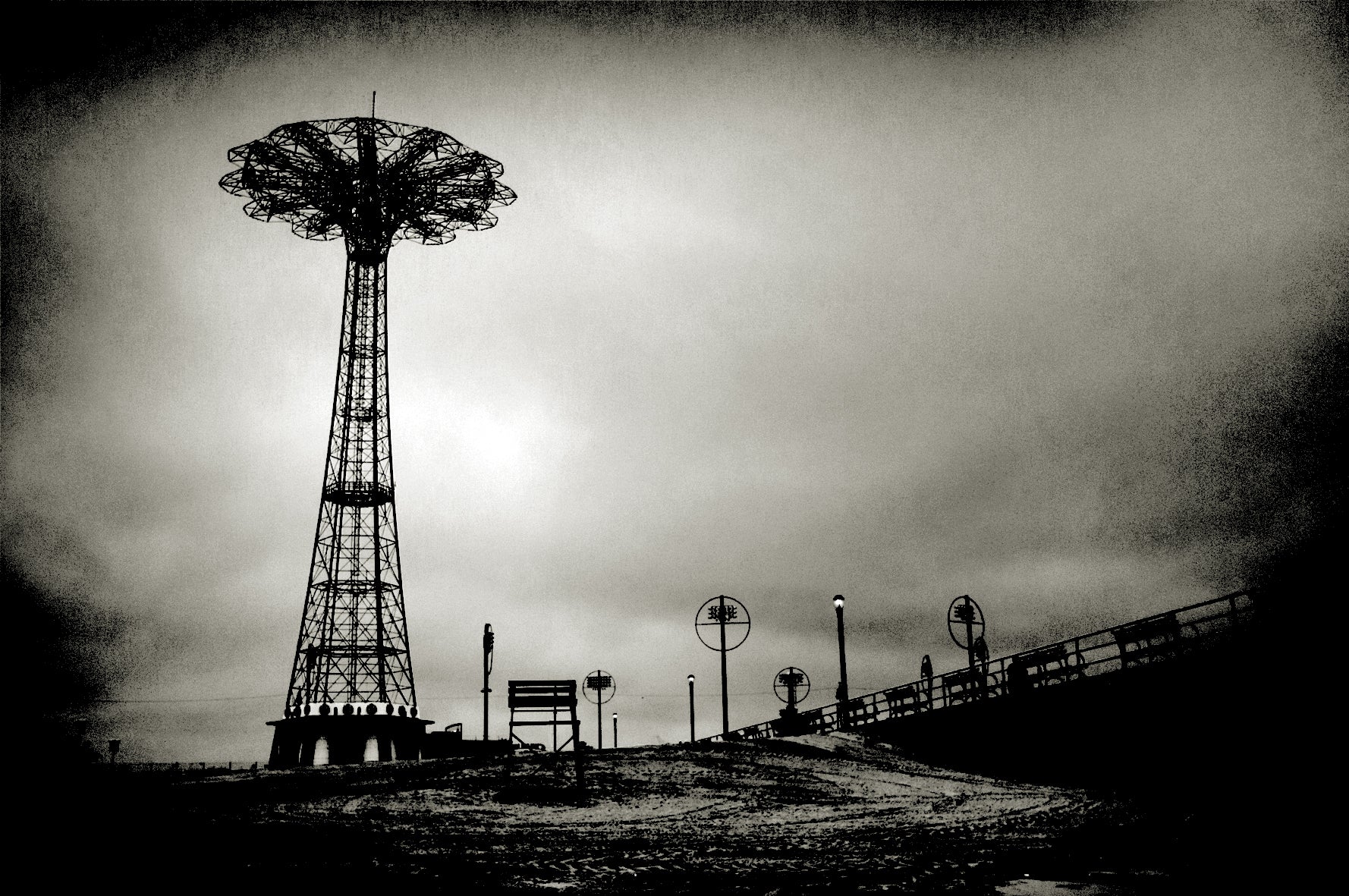 The Parachute Jump Tower, Coney Island, New York by Andreas H. Bitesnich, limited edition photography