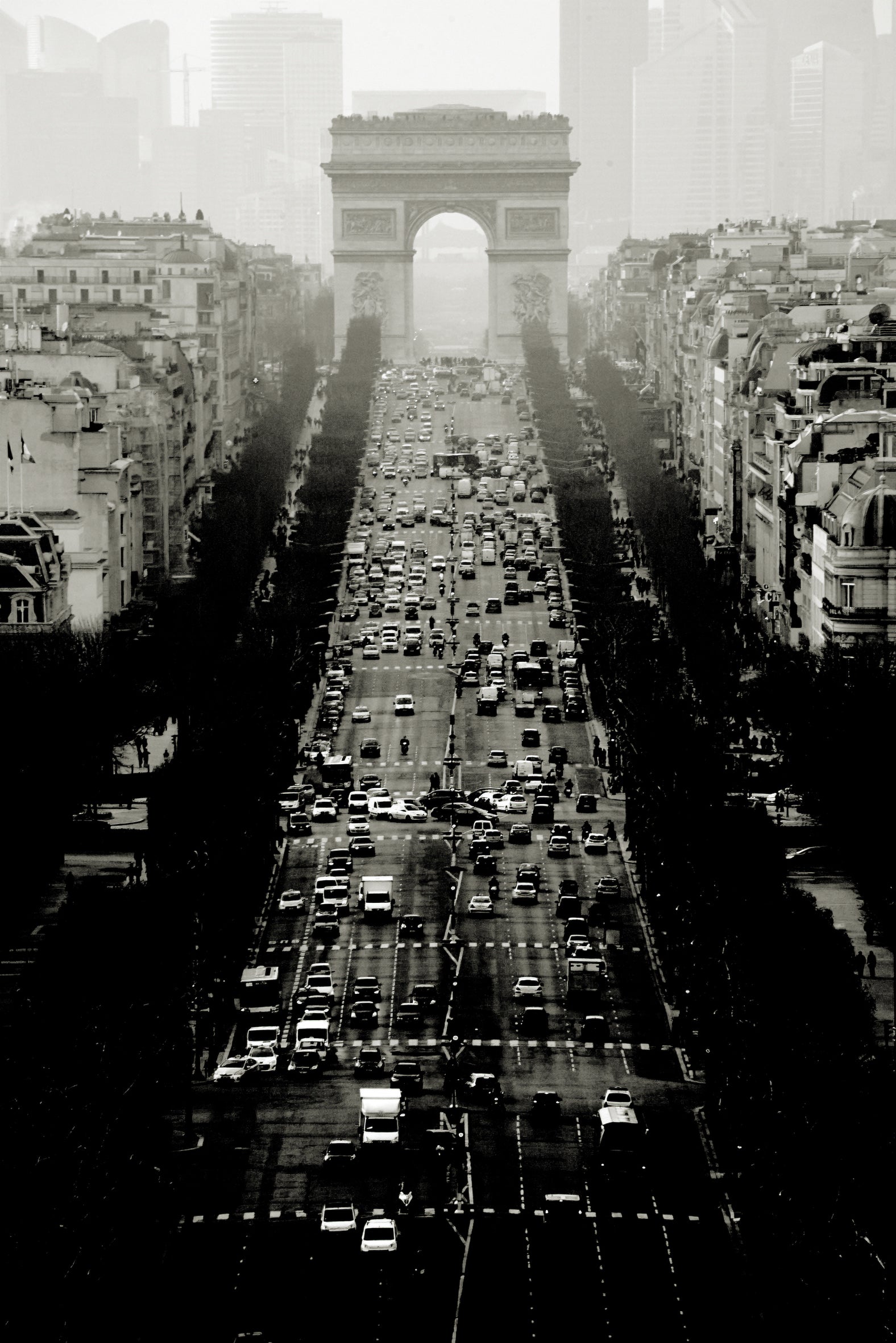 The Avenue des Champs-Élysées, Paris by Andreas H. Bitesnich, limited edition photography