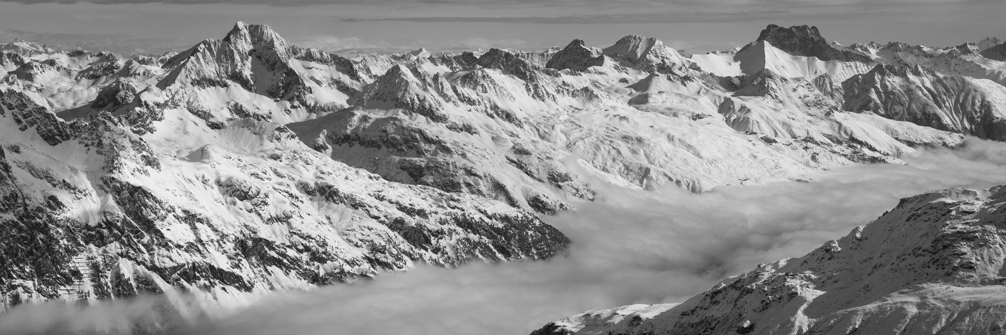 St Moritz Slopes, Julier, Panorama, Engadin, Switzerland by Thomas Crauwels, limited edition photography