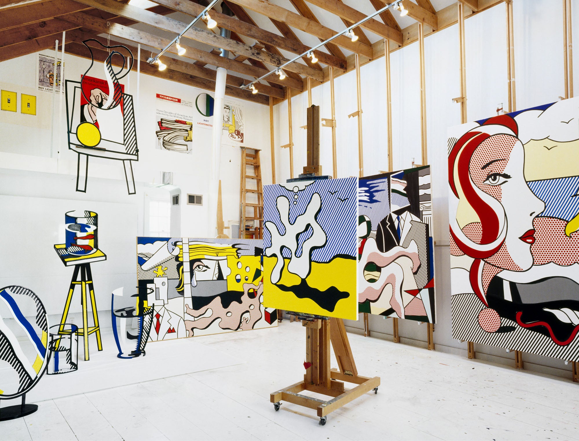 Roy Lichtenstein, New York, 1977 (Lichtenstein Studio, Southampton) II