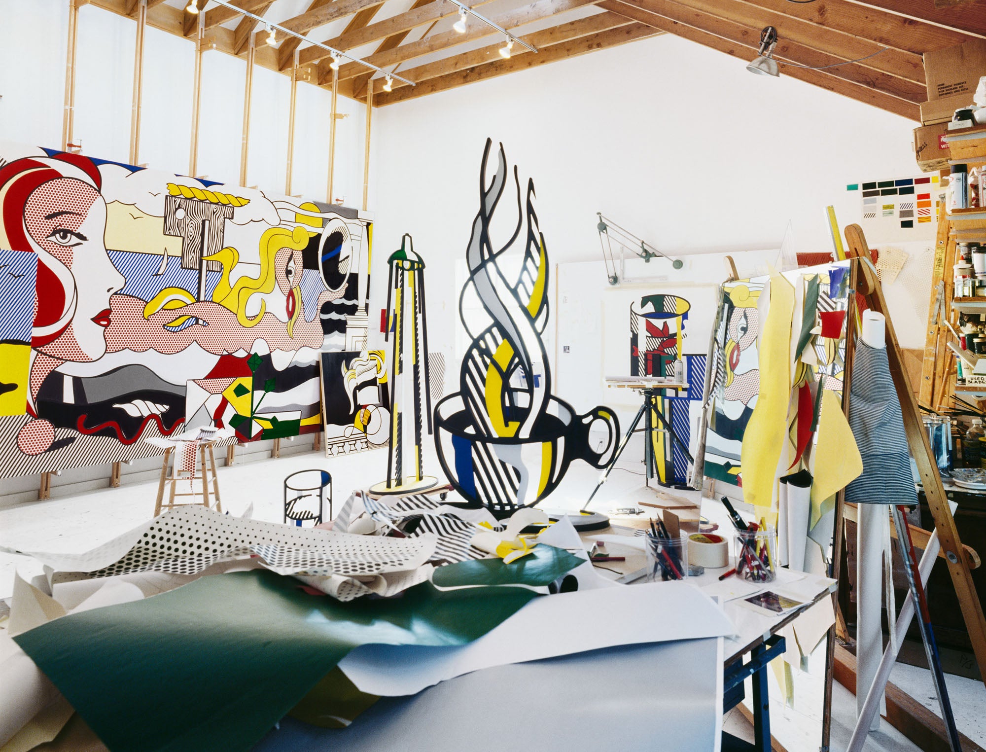 Roy Lichtenstein, New York, 1977 (Lichtenstein Studio, Southampton) III by Horst P. Horst , limited edition photography