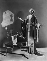 Decorative Fashion for Harper's Bazaar (J.M. Franck table & Giacometti Vase)