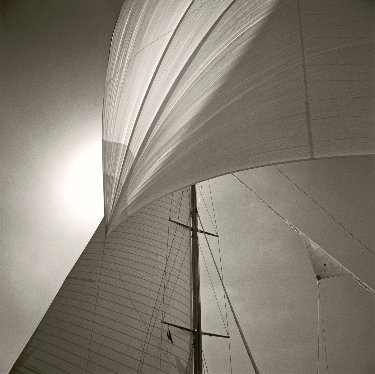 Spinnaker Detail of Cambria, Isle of Wight by Michael Kahn, limited edition photography