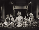 Five women At Dinner (sepia)