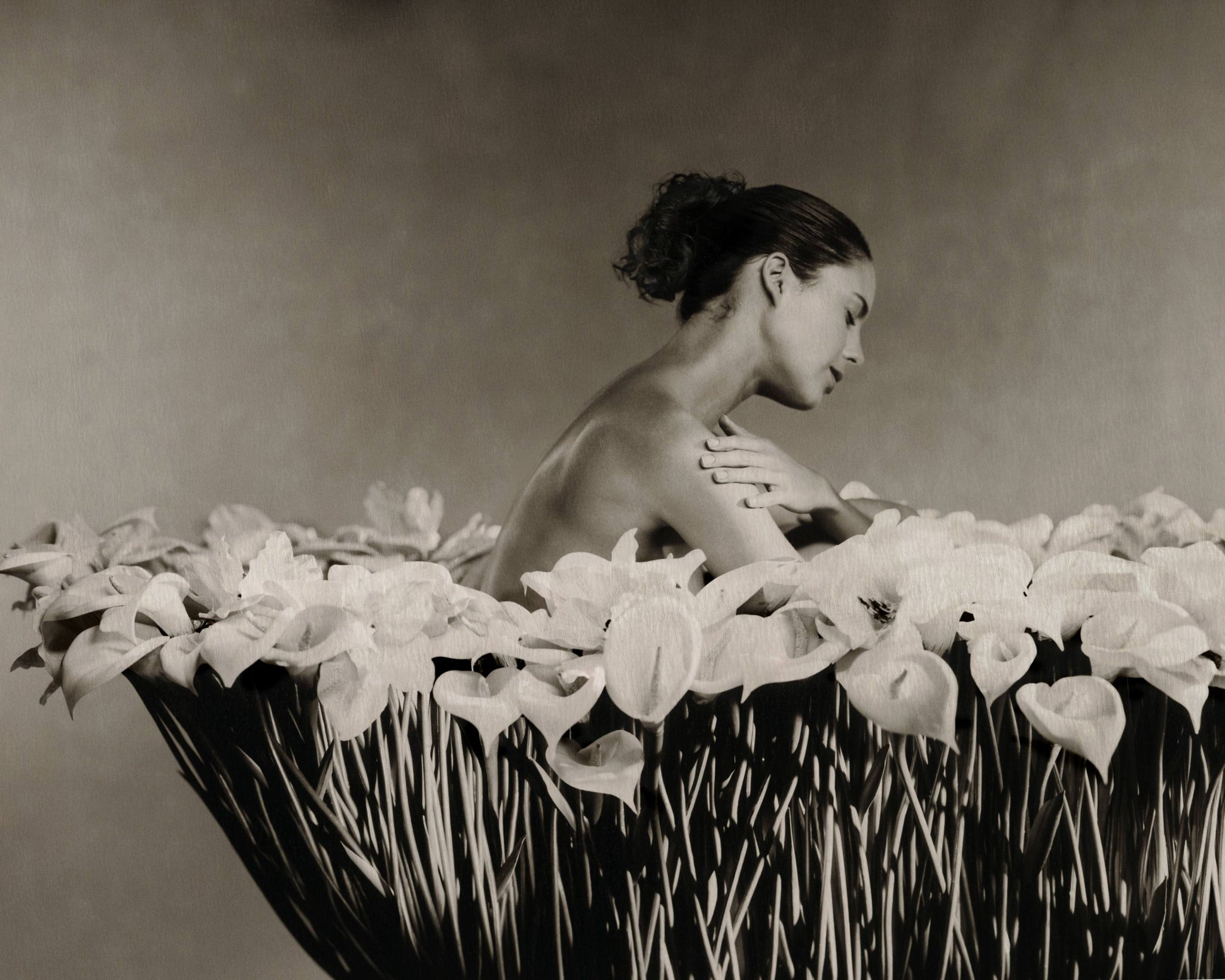 Flower Girl (sepia) by Marc Lagrange, limited edition photography