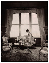 Julie on the table (sepia)