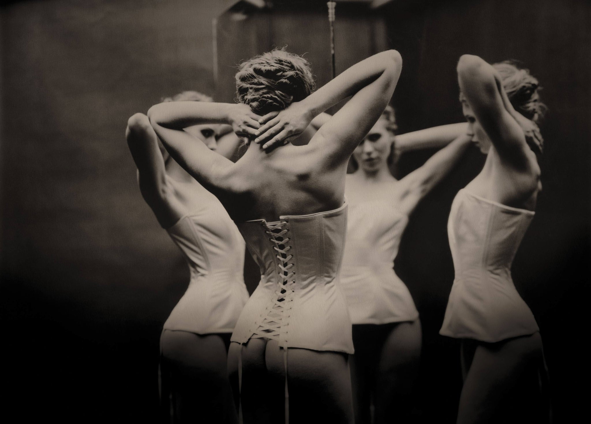 Vanessa in the Mirror (sepia) by Marc Lagrange, limited edition photography