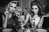 Chateau Dinner: Caviar Shot (b&w)