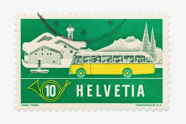 Zumenstien #261 10Rp Postal Bus 1960 by Peter Andrew Lusztyk, limited edition photography