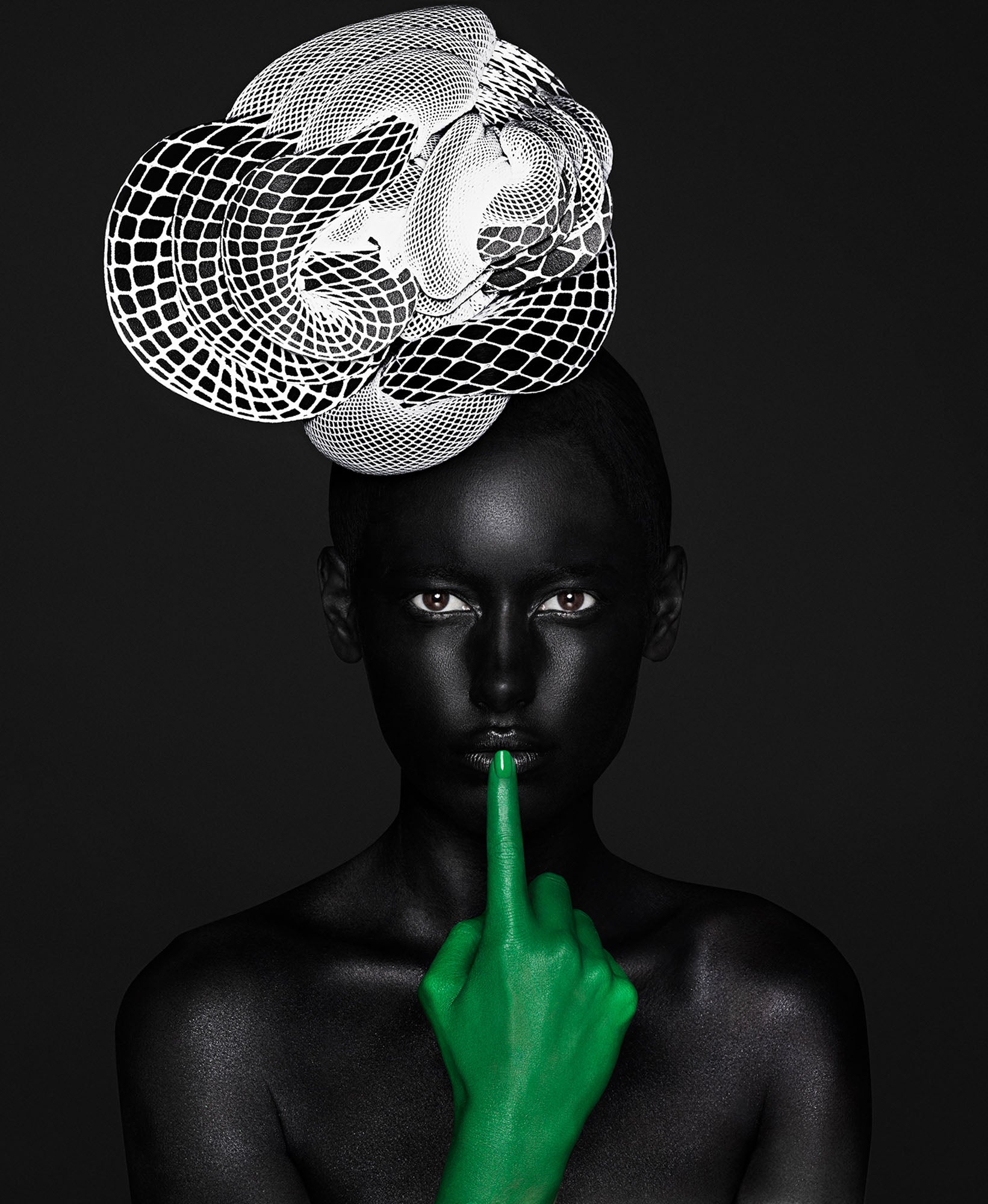 Green finger by Rankin, limited edition photography