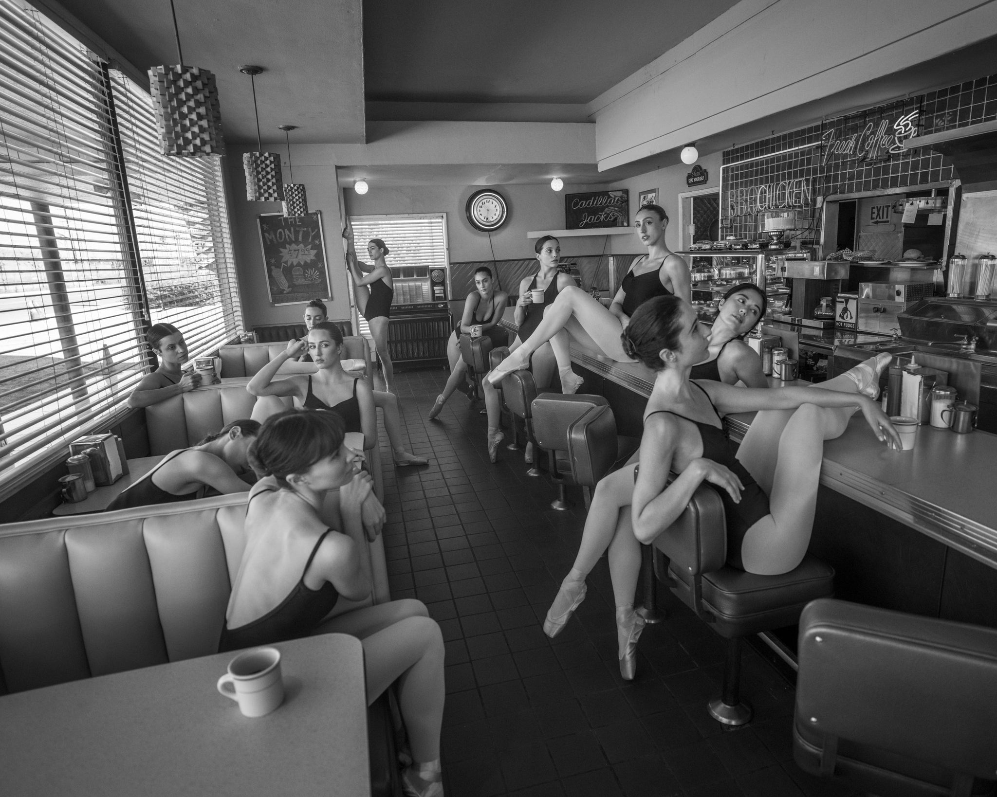 Ballerinas in the Diner by Tyler Shields, limited edition photography