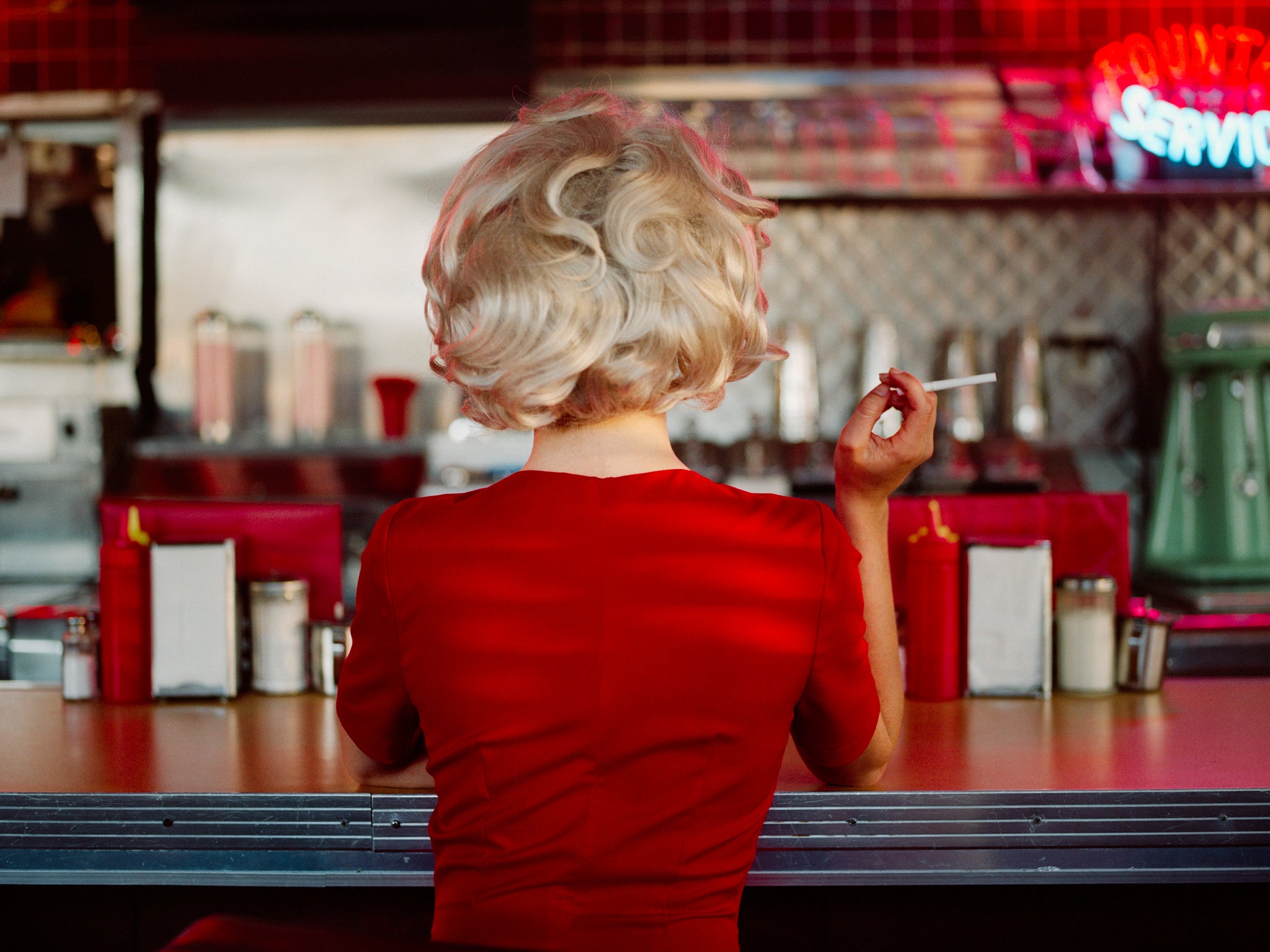 Woman in the Diner by Tyler Shields, limited edition photography