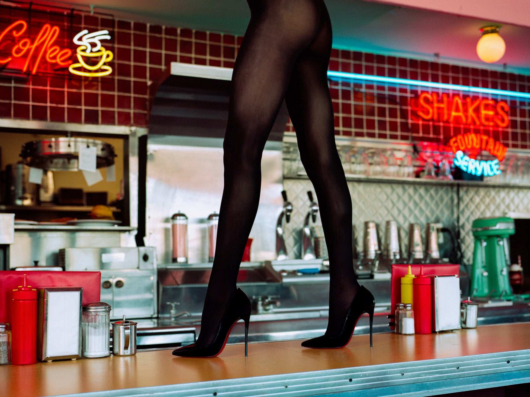 Diner High Heels by Tyler Shields, limited edition photography