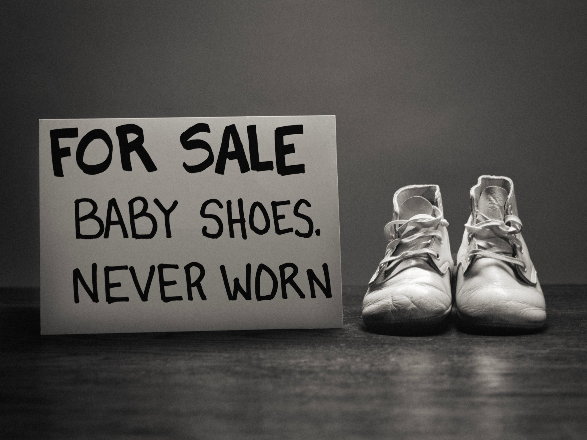 For Sale, Baby Shoes Never Worn by Tyler Shields, limited edition photography