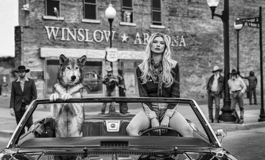 Well, I'm a-standin' on a corner in Winslow, Arizona  by David Yarrow, limited edition photography