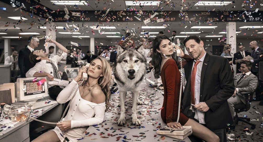 The Wolves of Wallstreet 2 (COLOUR) by David Yarrow, limited edition photography