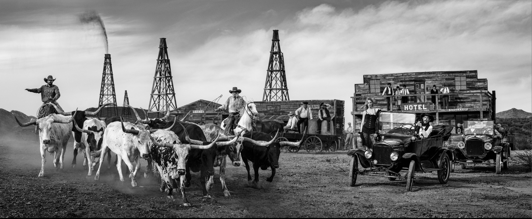 Cattle and Oil by David Yarrow, limited edition photography