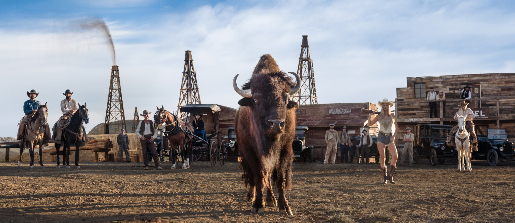 Bison Oil and Gas (Colour) by David Yarrow, limited edition photography